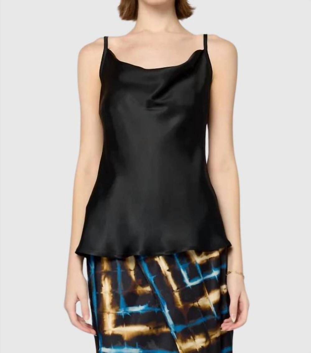 NEW SOFIA davina satin top in black